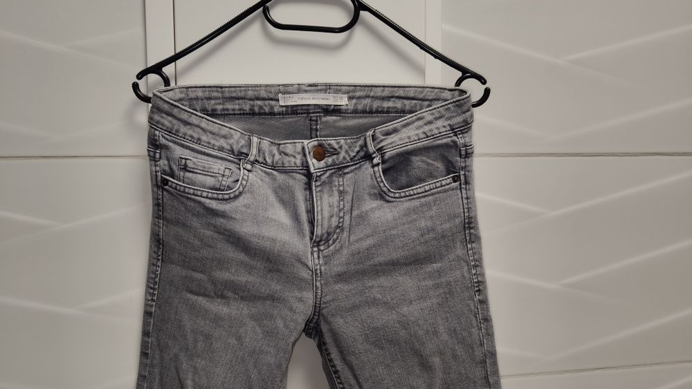Spodnie Zara r. 36 szare NOWE denim