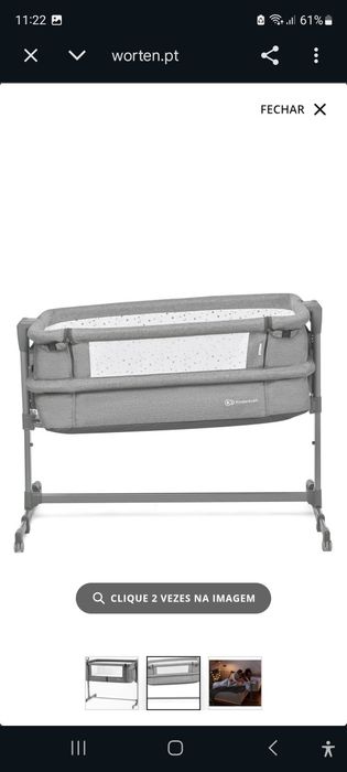 Berço Kinderkraft Neste Up Cinza – Como Novo – 50€