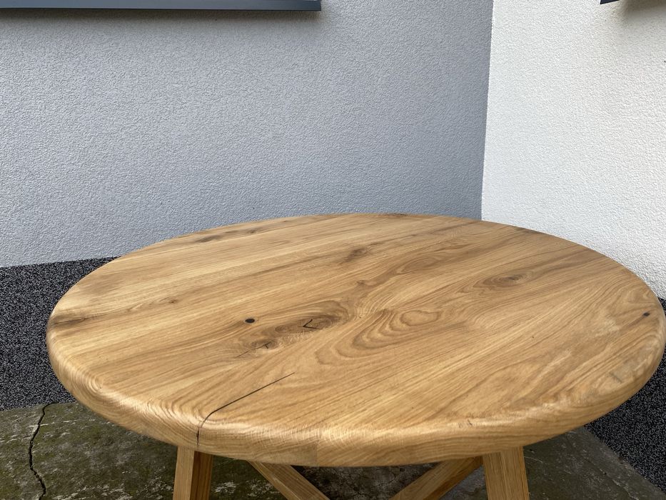 Dębowy stolik kawowy (rekodzieło,loft,salon)