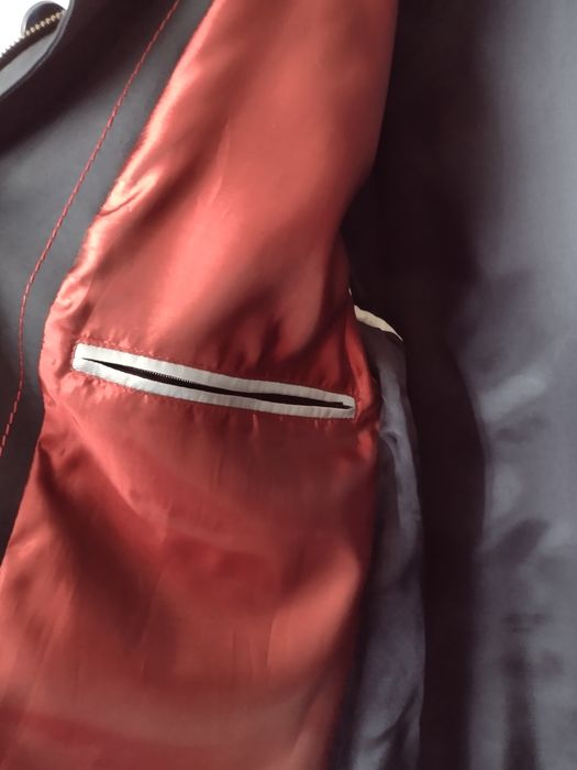 Granatowy krótki płaszcz męski Vestus