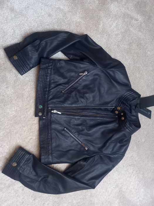 Cigno Nero skórzana krótka kurtka damska 38