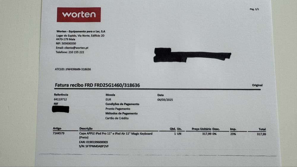 Teclado iPad Air Apple em Portugues