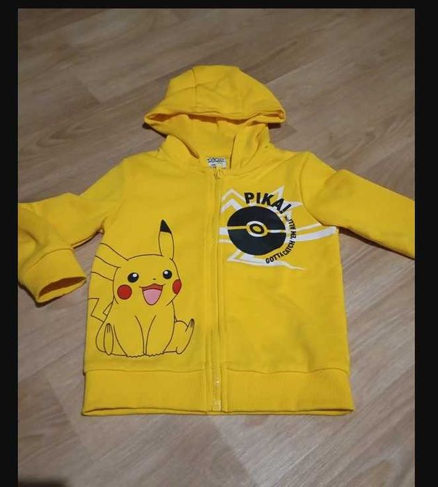 bawełniana rozpinana bluza z kapturem Pokemon 134
