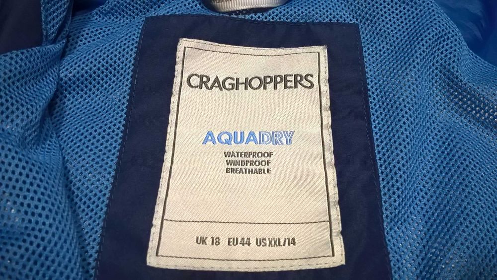 Craghoppers Aquadry Waterproof Jacket M Mens Windproof Hooded