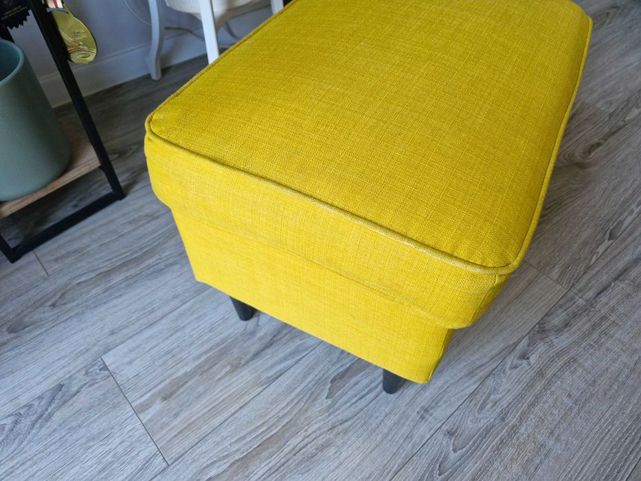 Pufa, podnóżek Ikea Strandom żółty