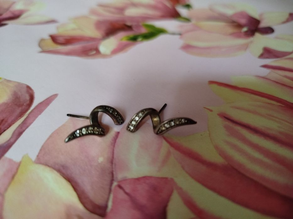 Nowe kolczyki srebrne z cyrkoniami