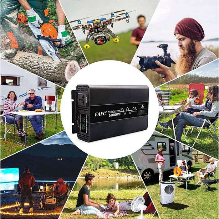 Інвертор 12V EAFC 5000W ЧИСТИЙ синус + СУХІ КОНТАКТИ авто включення