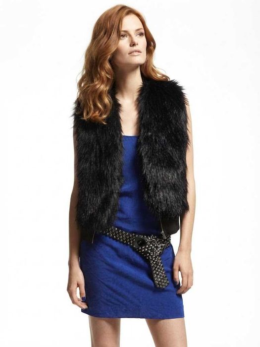 Jimmy Choo for H&M Gilet Black Faux S-M жилет из модакрила