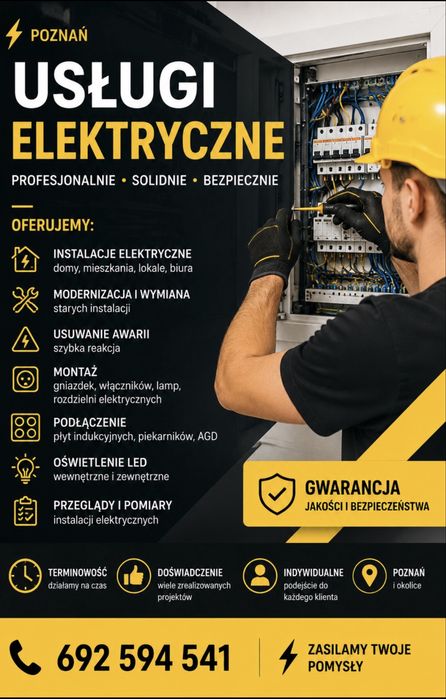 Elektryk. Usługi elektryczne Poznań