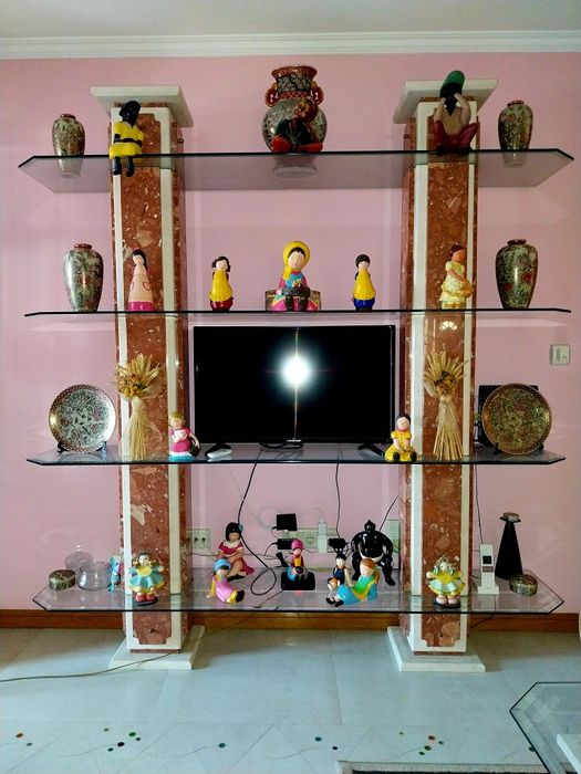 Movel Estante Antigo - Mármore e Lioz