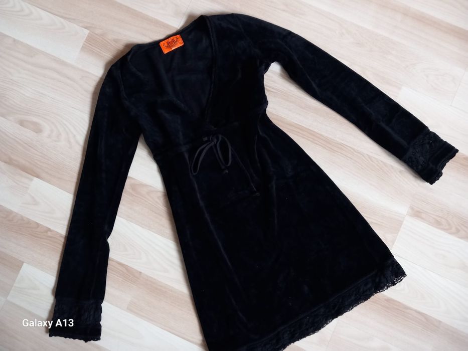 Juicy couture vintage sukienka welurowa s