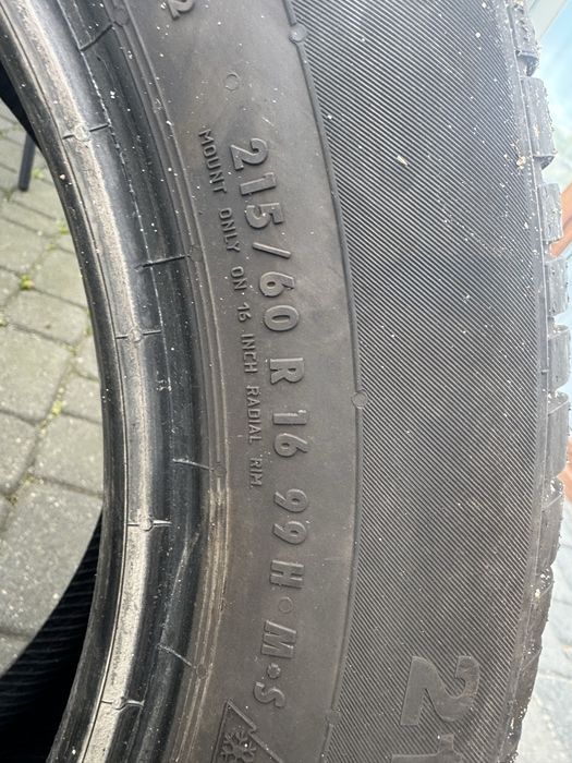 4xOpony zimowe Continental 215/60/16 99H 8mm 2020r kpl
