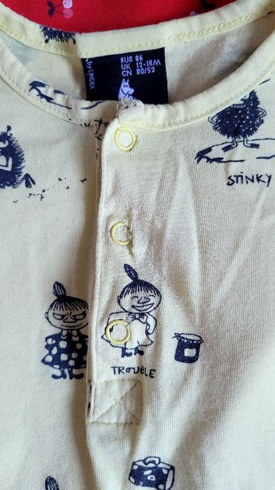 Pajace piżamki bez stópek 86-92