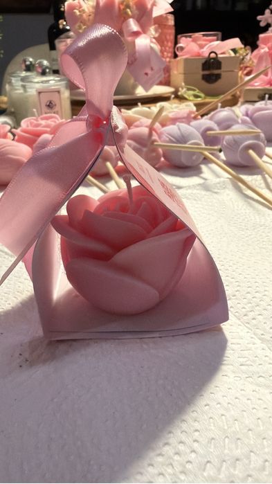 Velas aromaticas em Lembrancinhas outubro rosa