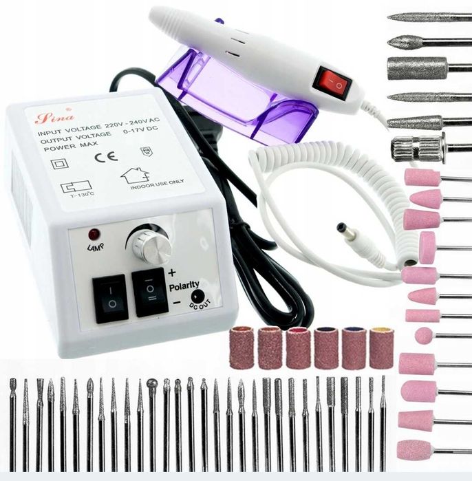 Frezarka do paznokci 12W + 3 zestawy frezów