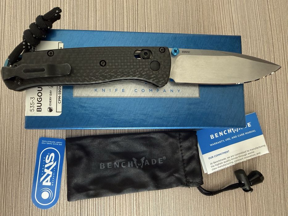 Benchmade bugout 535-3 cpm s90v карбон
