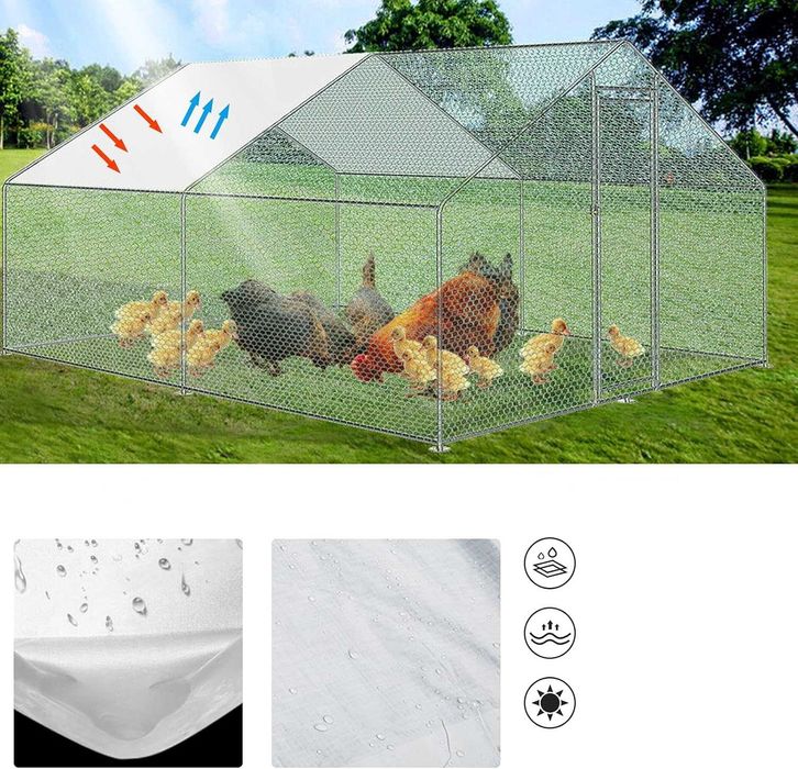 Woliera Dla zwierząt Kur Kaczek Króliki Zagroda Wybieg 3x2/3x3/3x6/3x8