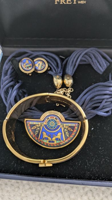 Conjunto Michaela Frey original – Colar, Pulseira e Brincos (novo, c/