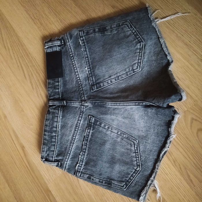 Spodenki szorty dżinsowe 34 Zara czarne szare