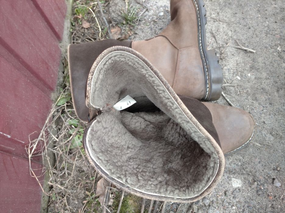 Кожані сапоги, 40-41 розмір