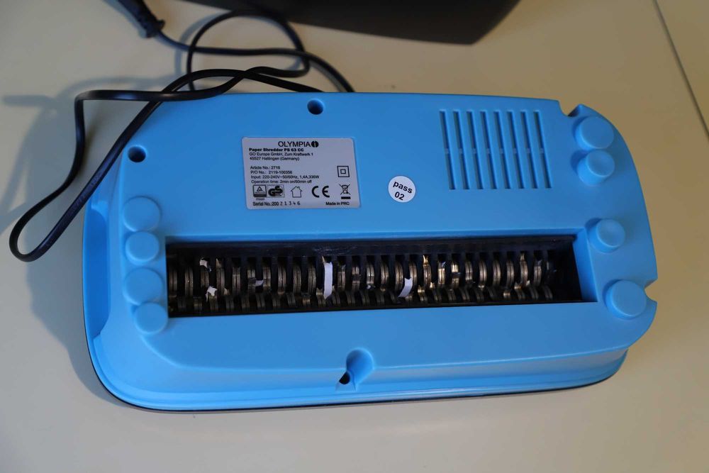 Знищувач паперу Olympia PS 63 CC