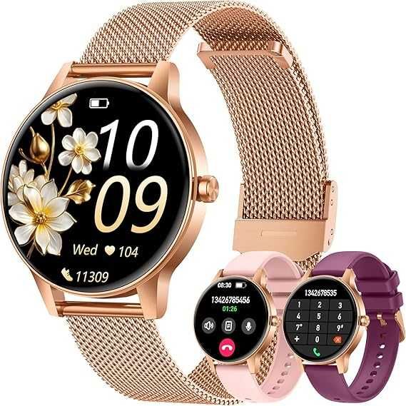 Smartwatch de mulher com 3 braceletes - NOVO