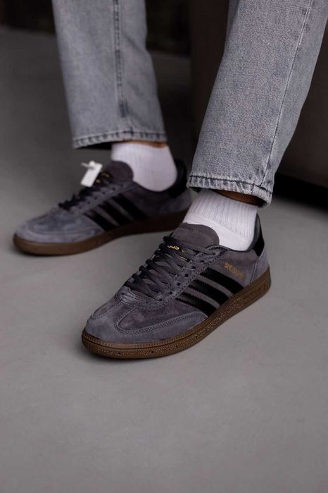 Мужские кроссовки Adidas HandBall Spezial Grey Premium. 41-45