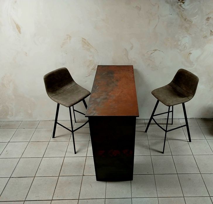 Nowoczesne hokery / krzesła barowe – komplet 2 szt. styl loft