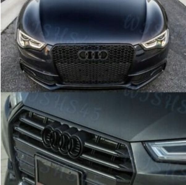 Znaczek Emblemat AUDI czarny połysk HIT wszystkie rodzaje AUDI! HIT
