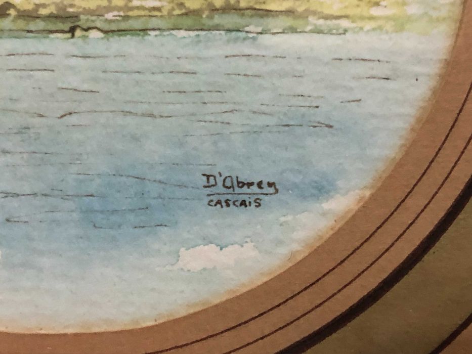 Aguarela sobre papel emoldurado