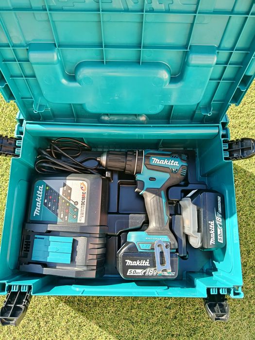Makita DHP485RTJ 18V Brushless – 2× Baterias 5.0Ah & Makpac
