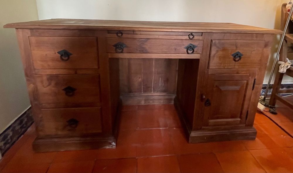 Se Rústico de madeira maciçacretária