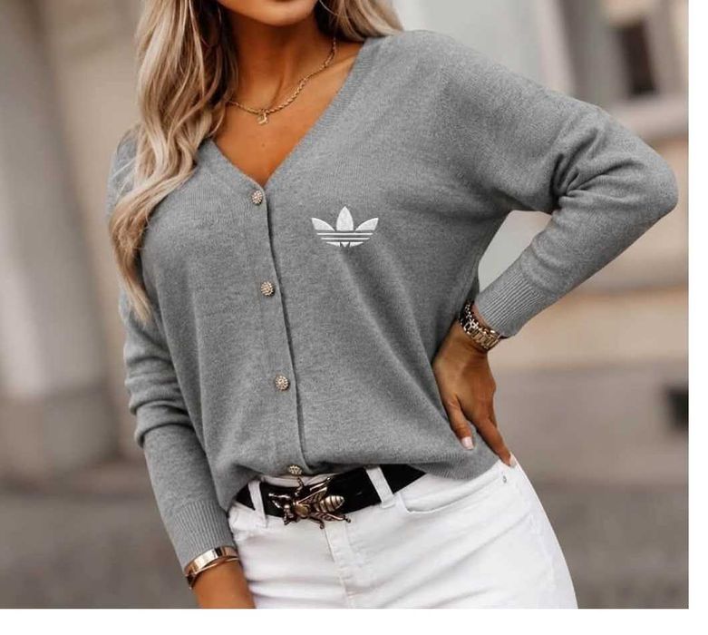 S/M.- Damski sweter,szary.
