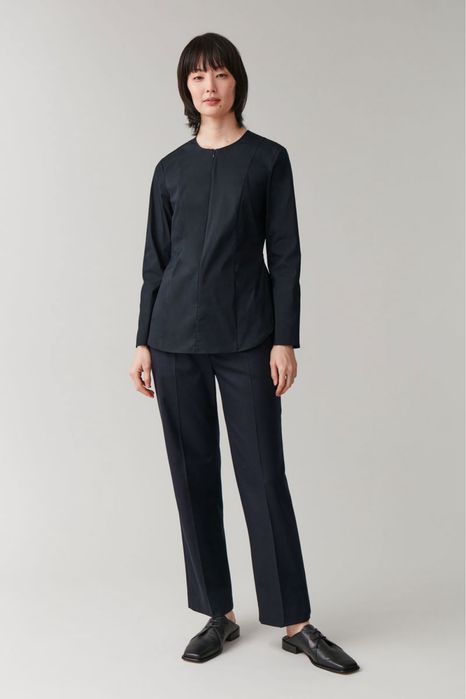 Cos приталена сорочка з бавовняної суміші приталенная рубашка