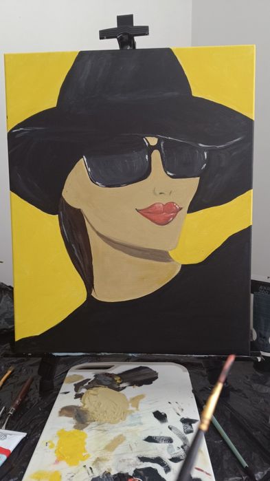 Obraz akrylowy "Red Lips & Sun"