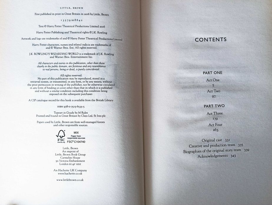 Harry Potter and the Cursed Child, J. K. Rowling