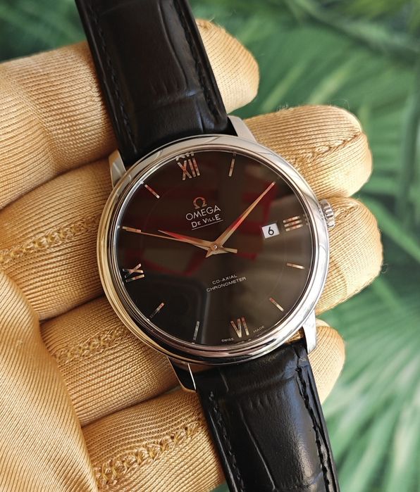 Omega DeVille Prestige 39 mm Automatic Co-Axial zegarek automatyczny męski garniturowiec 424.13.40.20.01.001 de ville aqua terra