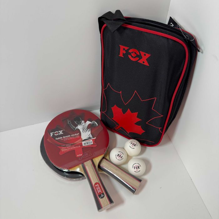 Набір для настільного тенісу пінг понгу FOX 2 ракетки 3 м’ячі та чохол