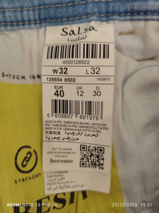 Calças Ganga homem Salsa 40 Com Etiqueta