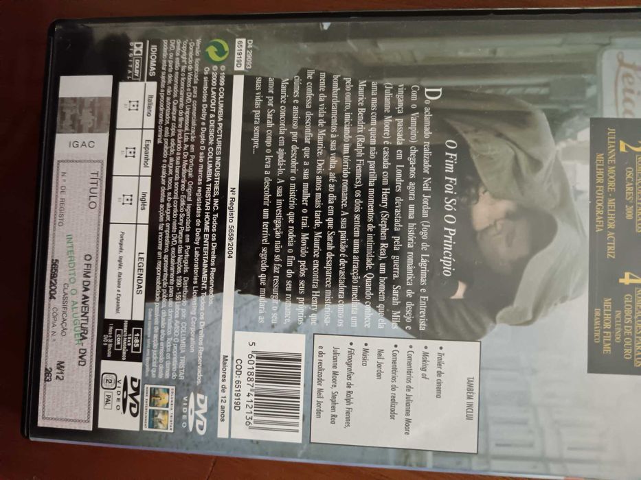 filme dvd original - o fim da aventura