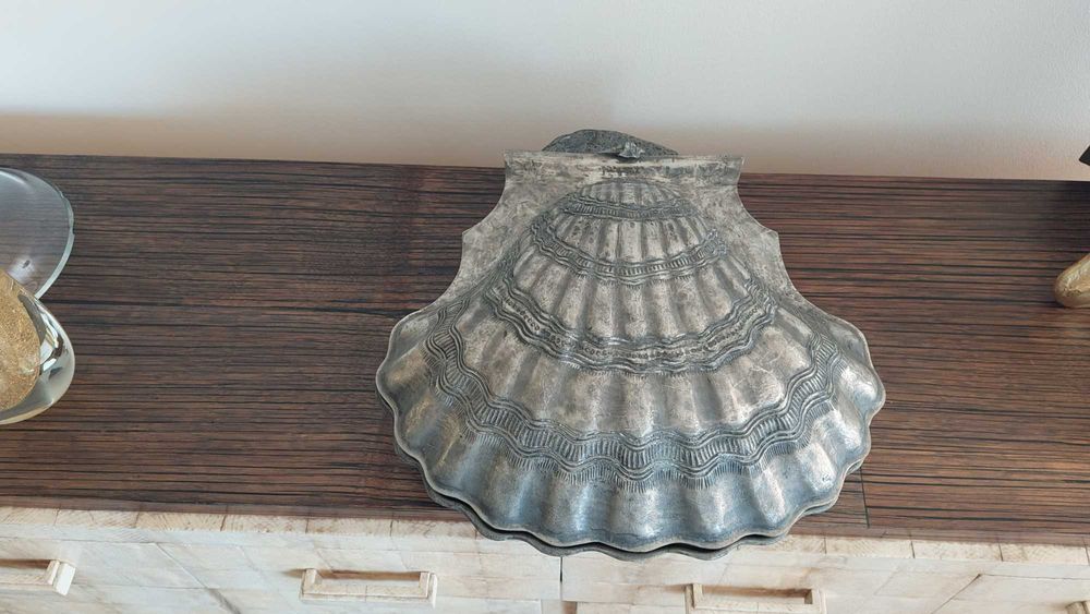 concha em estanho - antiguidade