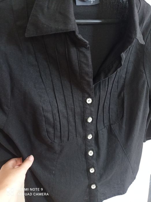 Bluzka koszula lniana 40 L len