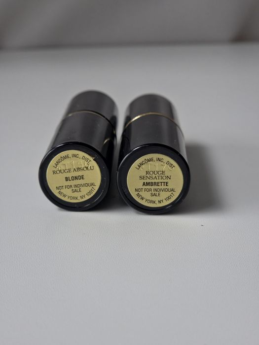 Szminka pomadka Lancôme Rouge Absolu (Blonde) + Rouge Sensation (Ambrette)