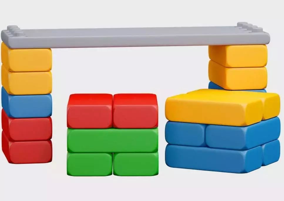 Deska dydaktyczna z cegłam zestaw duży 23el. Nowy Produkt