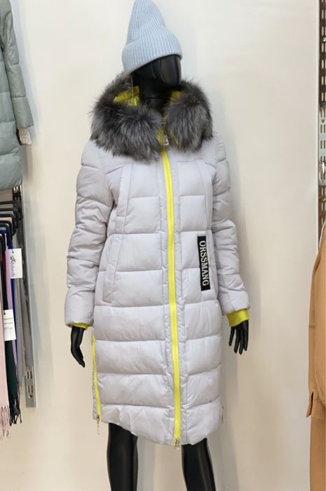 Тепла зимова фірмова куртка зимове пальто з натуральним хутром