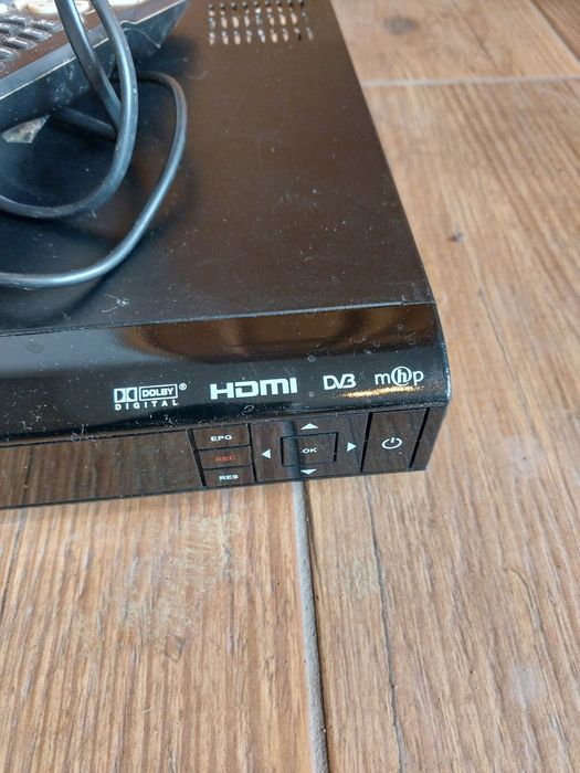 Dekoder czarny pilot kabel