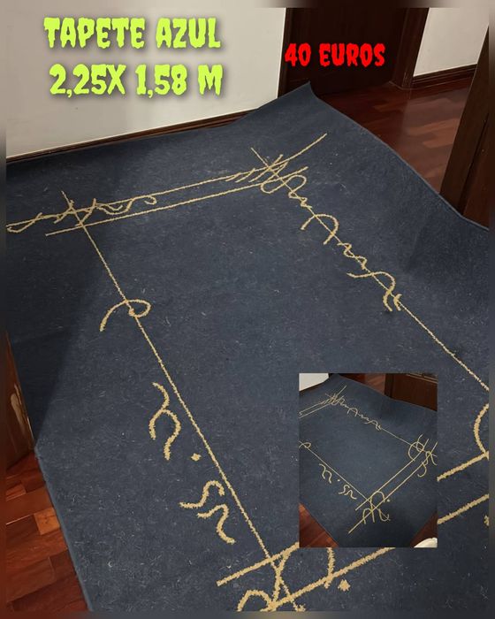 Tapete azul grande