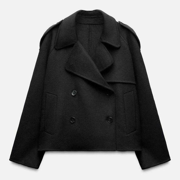 Zara пальто укороченное, куртка