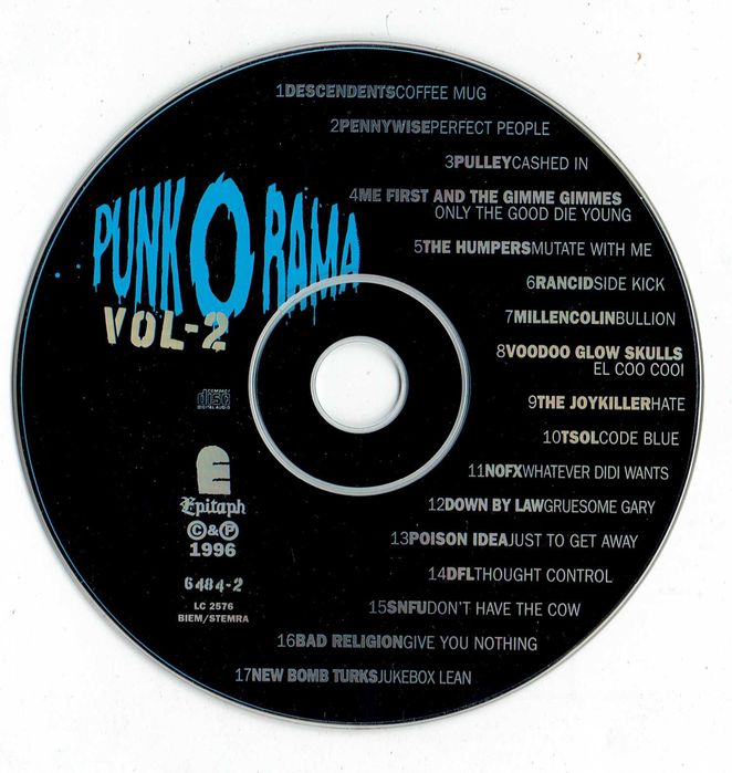 CD Punk-O-Rama Vol-2 1996 Bad Religion Descendents NOFX SNFU Humpers
