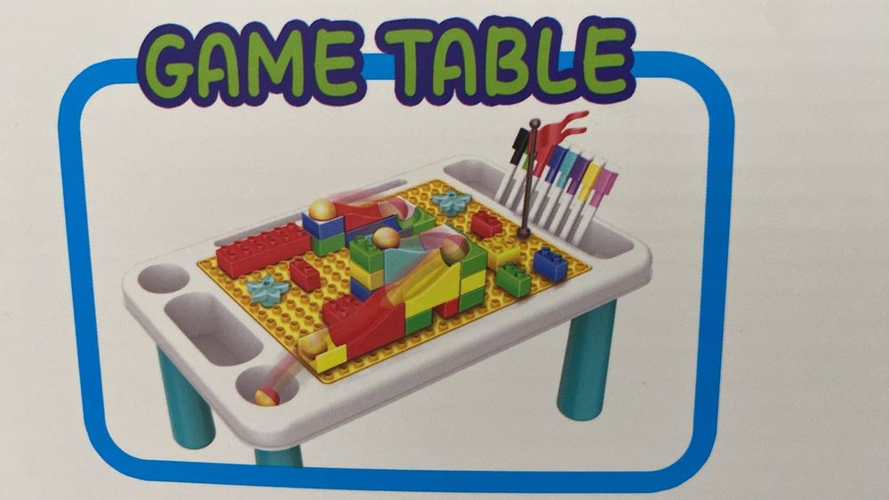 Детский конструктор, детский трек со столиком,детская парковка.